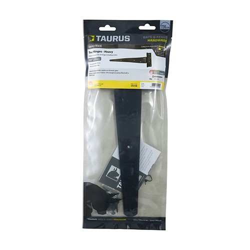 TIMCO Pair of Strong Tee Hinges - Black 10