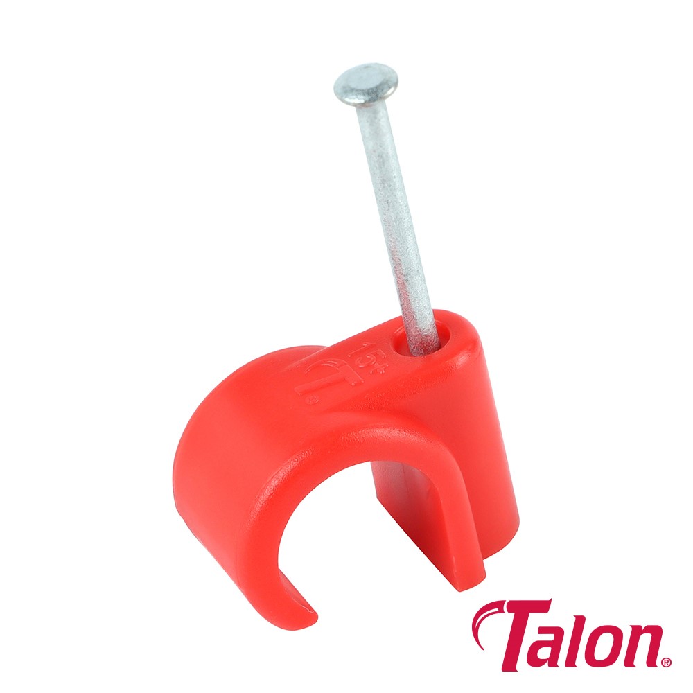 TIMCO Nail In Pipe Clip - Red - NCH15 15mm (100 Bag)