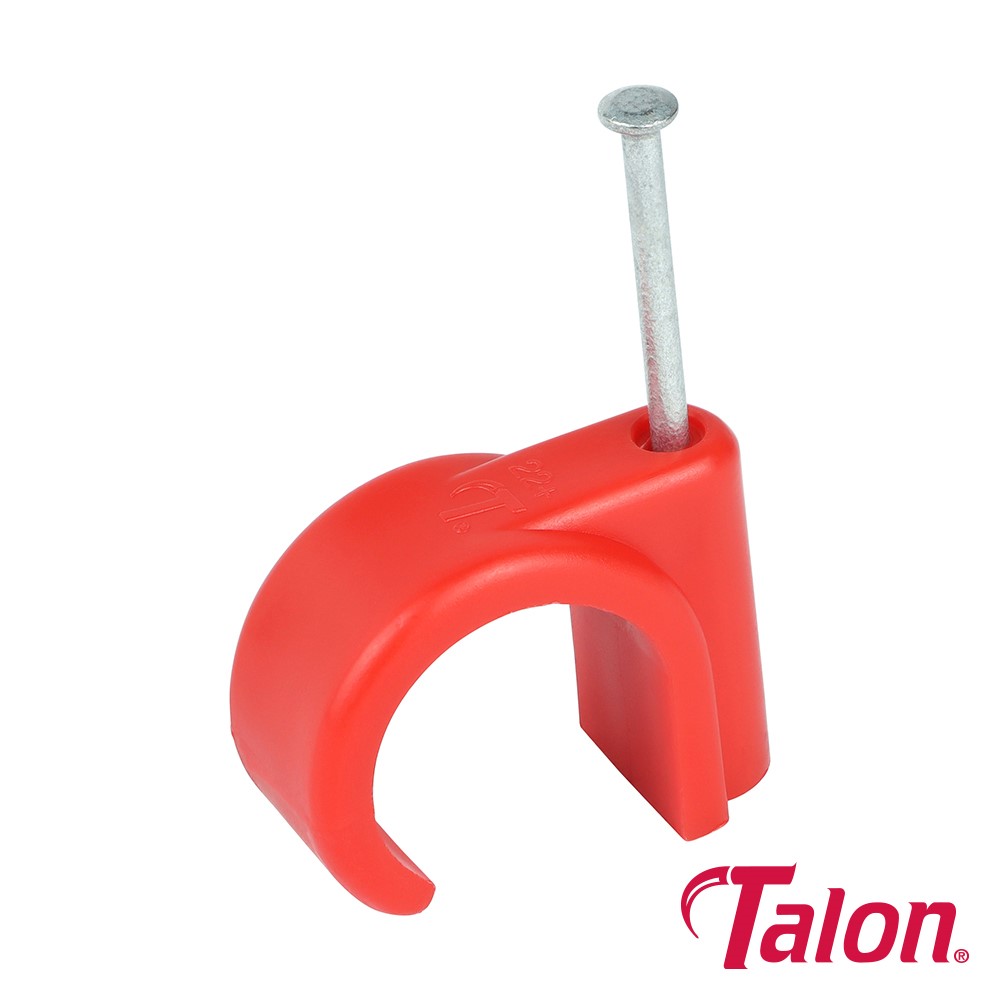 TIMCO Nail In Pipe Clip - Red - NCH22 22mm (100 Bag)