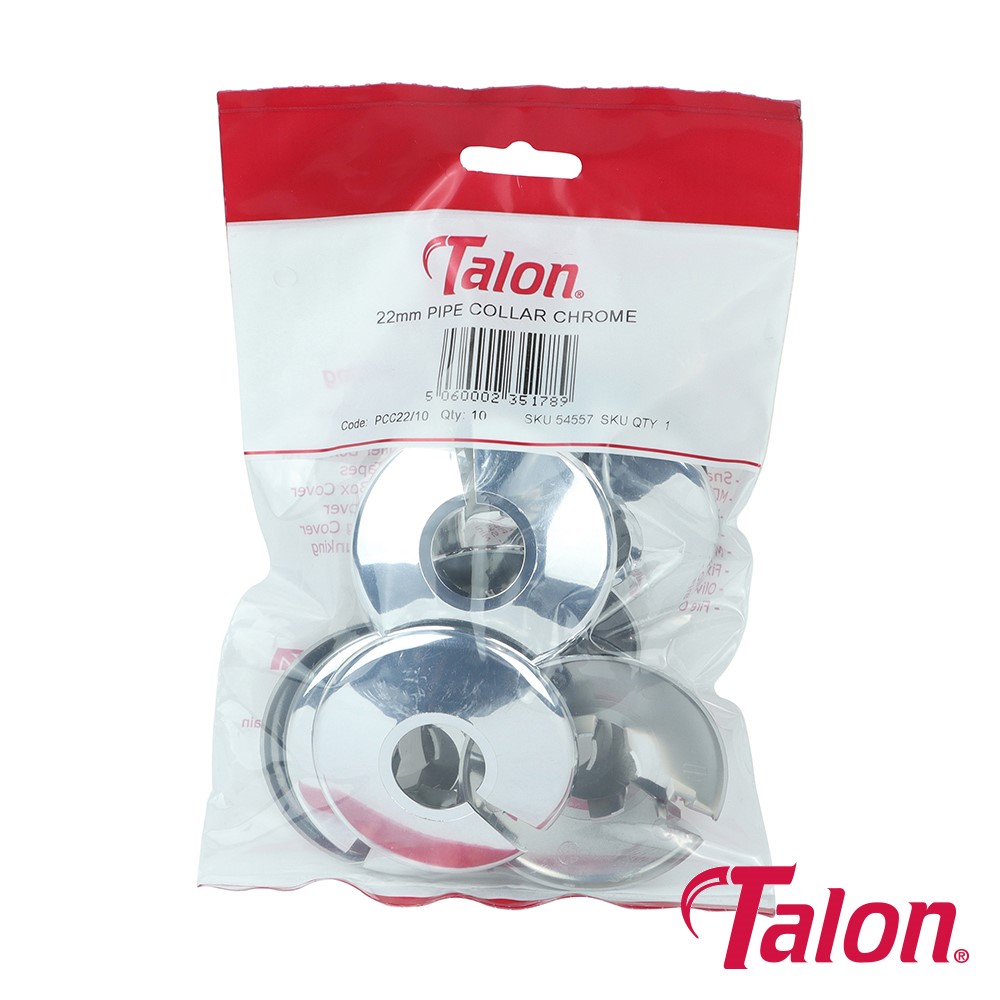 TIMCO Pipe Collar - Chrome - PCC2210 22mm (10 Bag)