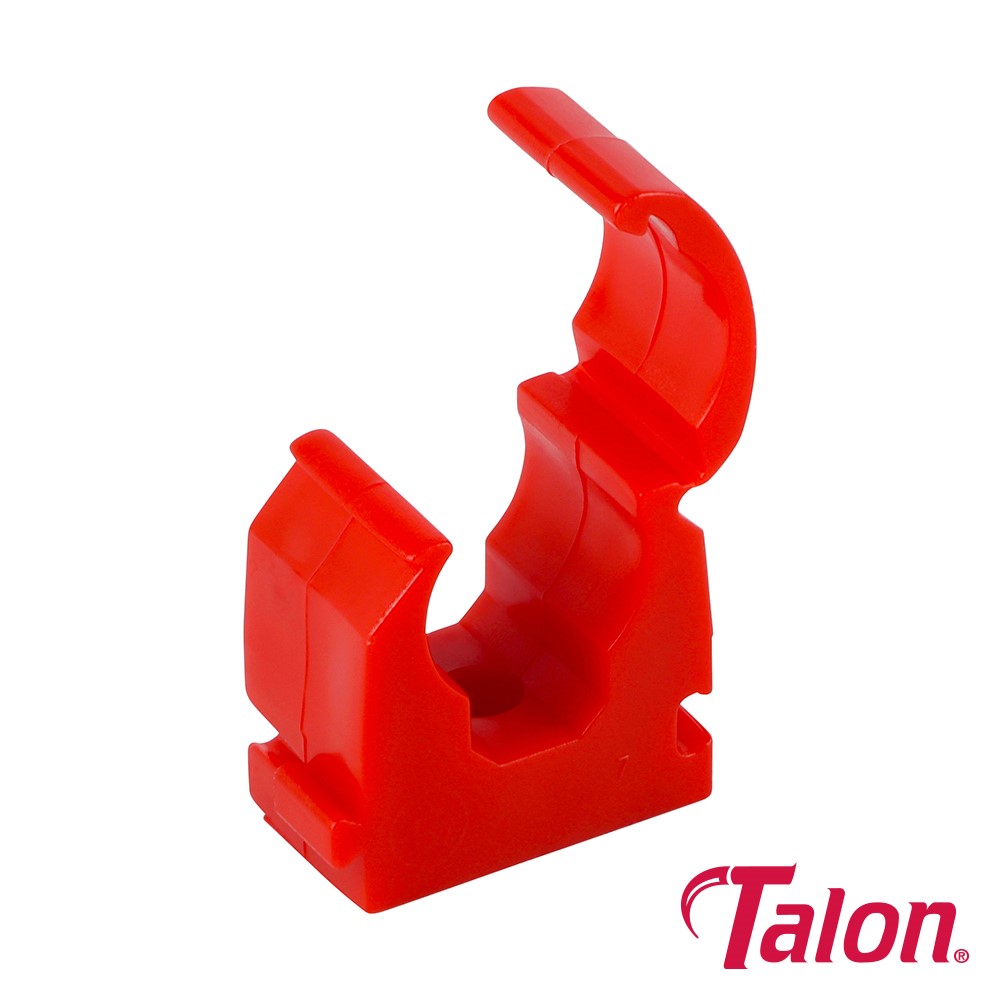 TIMCO Single Hinged ID Pipe Clip - Red - TS15RED20 15mm (20 Bag)