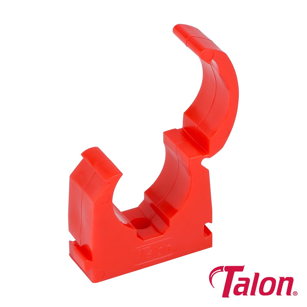 TIMCO Single Hinged ID Pipe Clip - Red - TS22RED20 22mm (20 Bag)