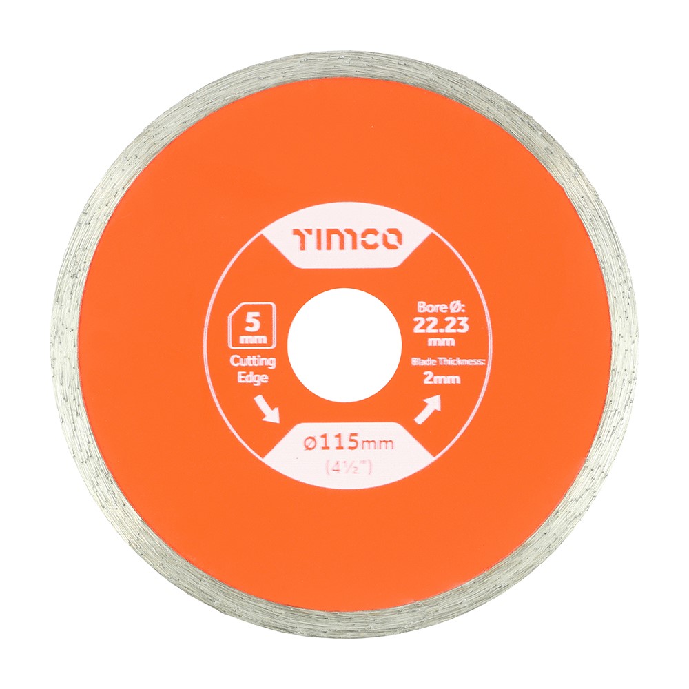 TIMCO General Purpose Tile & Ceramic Diamond Blade - Continuous 115 x 22.2mm