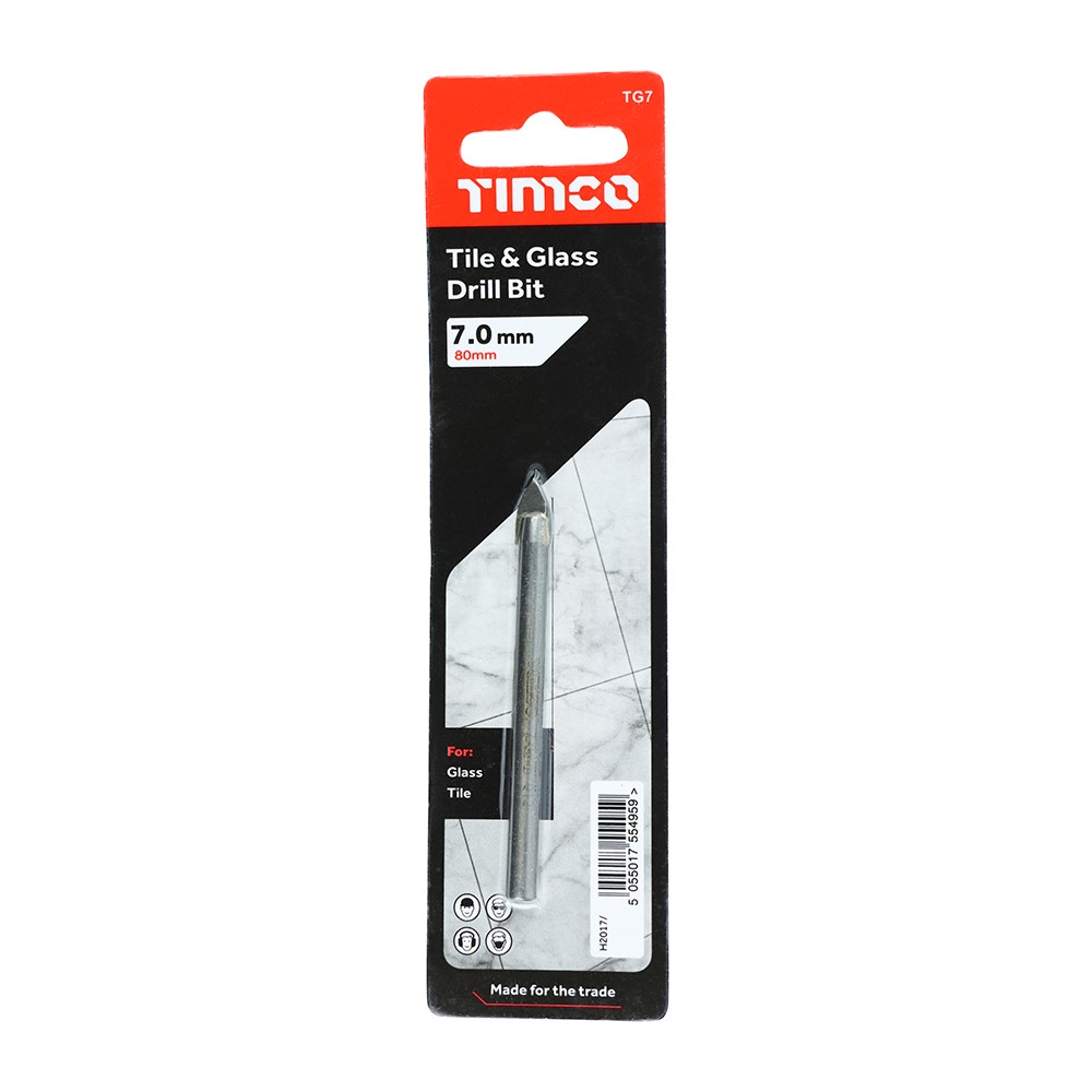 TIMCO TCT Arrow Head Tile & Glass Bit 7.0mm