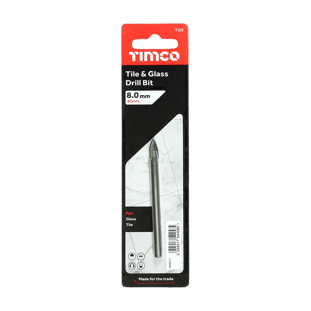 TIMCO TCT Arrow Head Tile & Glass Bit 8.0mm