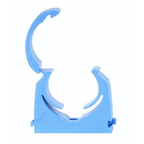 TIMCO MDPE Pipe Clips - Hinged - Single 35mm (10 Bag)