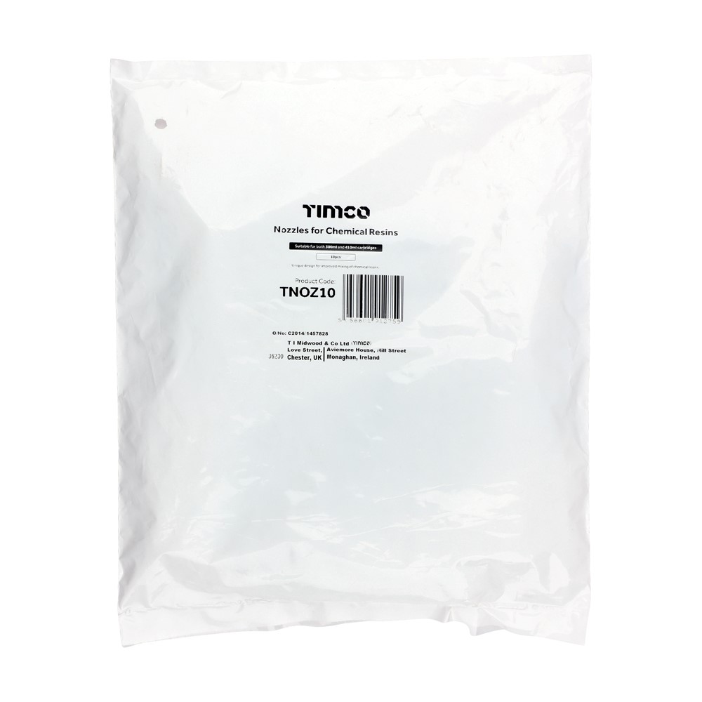 TIMCO Resin Turbo Nozzles to Fit 300/410ml Cartridges (10 Pack)