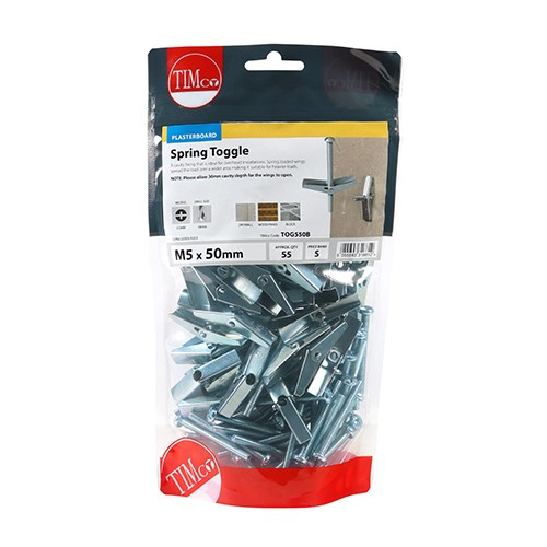 TIMCO Spring Toggles - Zinc M5 x 50mm (55)