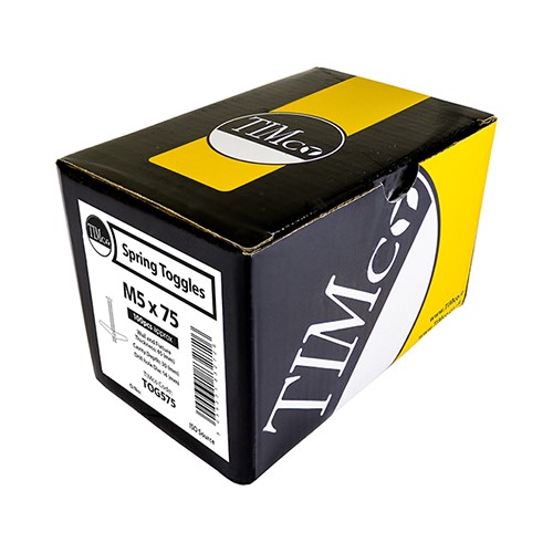 TIMCO Spring Toggles - Zinc M6 x 75mm (100 Pack)