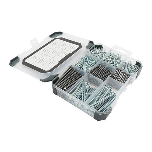 TIMCO Mixed Tray - Pins & Nails - Bright 495 Pack