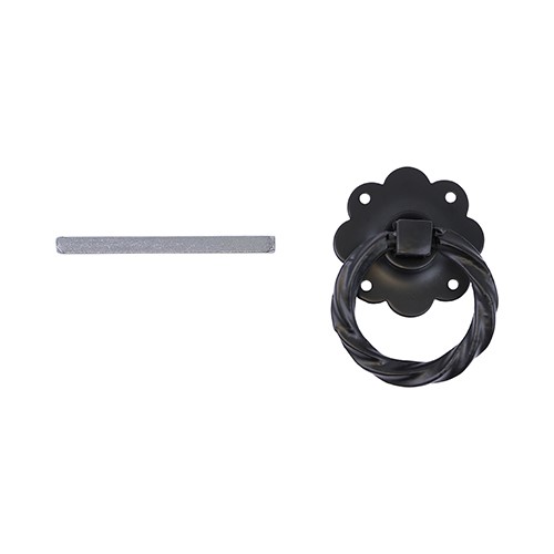 TIMCO Ring Gate Latch - Twisted - Black 6