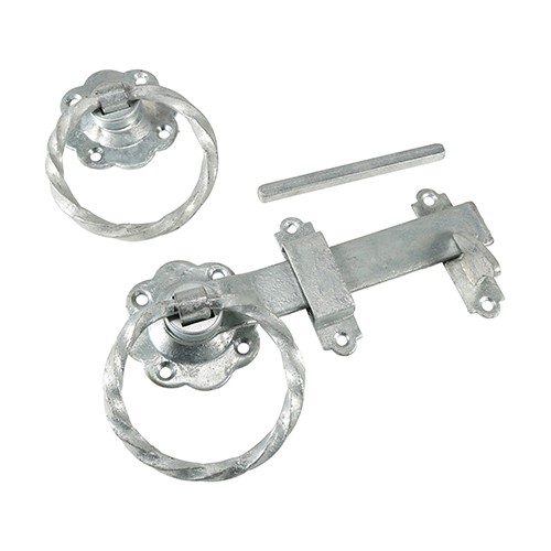 TIMCO Ring Gate Latch - Twisted - Hot Dipped Galvanised 6