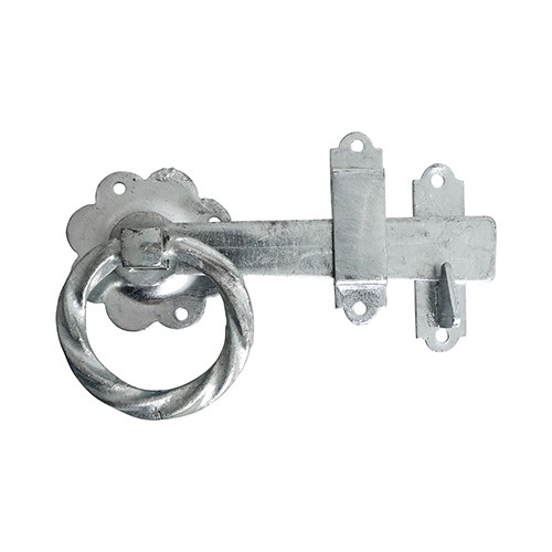TIMCO Ring Gate Latch - Twisted - Hot Dipped Galvanised 6