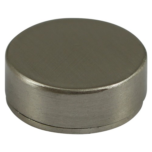 TIMCO Threaded Screw Caps - Solid Brass - Satin Nickel 12mm (4 Pack)
