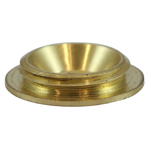 TIMCO Threaded Screw Caps - Solid Brass - Satin 14mm (4 Pack)