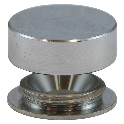 TIMCO Threaded Screw Caps - Solid Brass - Satin Chrome 16mm (4 Pack)