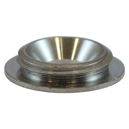 TIMCO Threaded Screw Caps - Solid Brass - Satin Chrome 16mm (4 Pack)