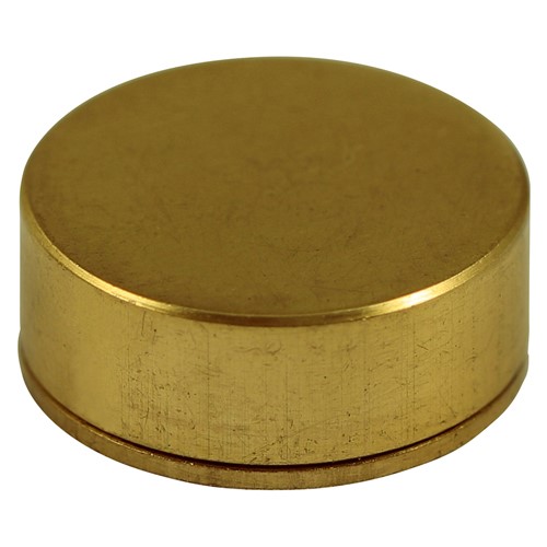 TIMCO Threaded Screw Caps - Solid Brass - Polished Brass 18mm (4 Pack)