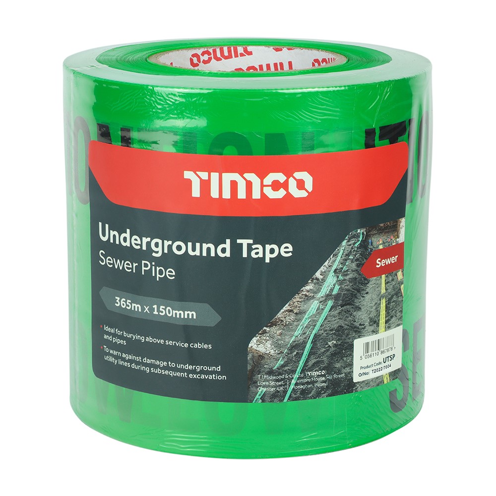 TIMCO Underground Tape - Sewer Pipe 365m x 150mm