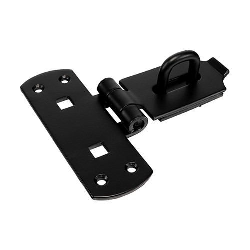 TIMCO Vertical Pattern Bolt On Hasp & Staple - Heavy Duty - Black 6