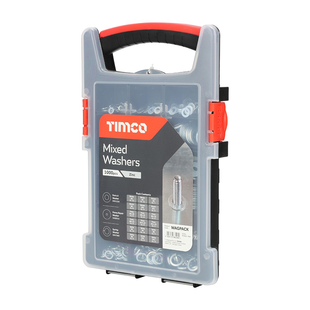 TIMCO Mixed Washers Grab Pack - Zinc 1000 Pack