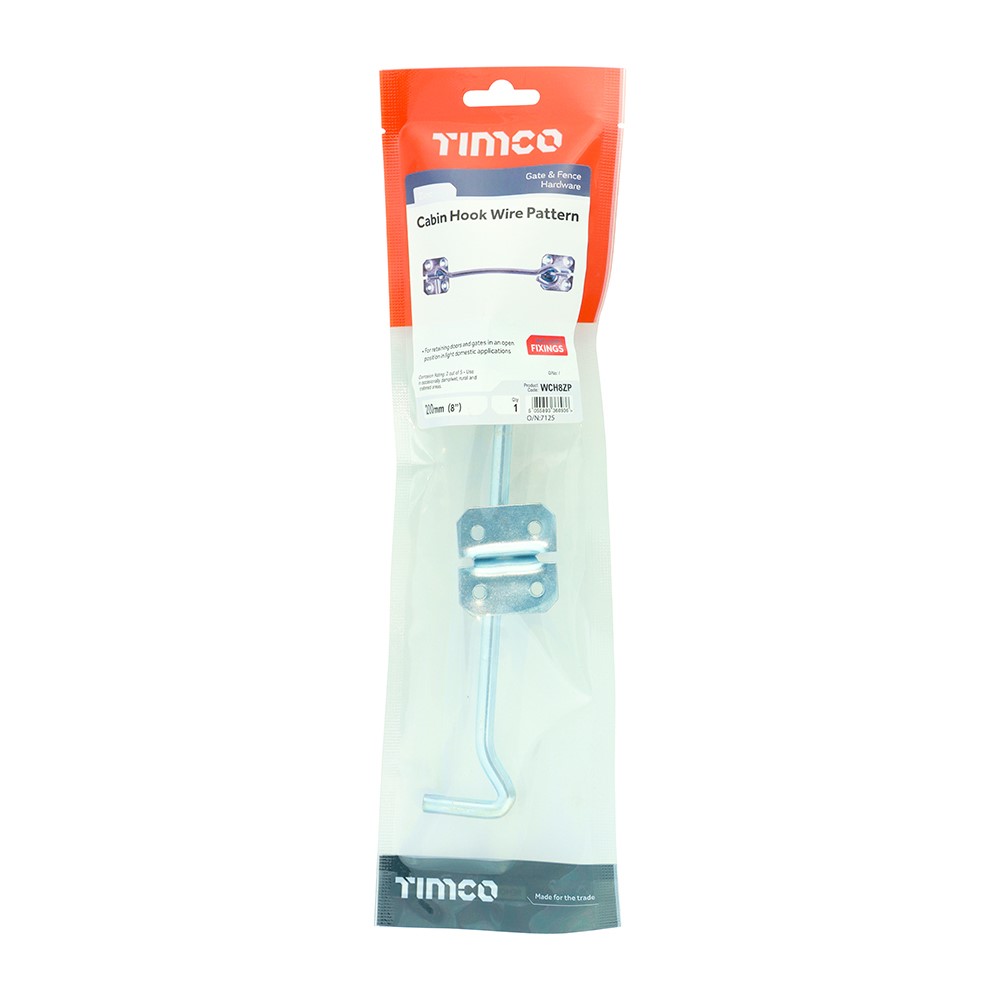 TIMCO Cabin Hooks - Wire Pattern - Zinc 8