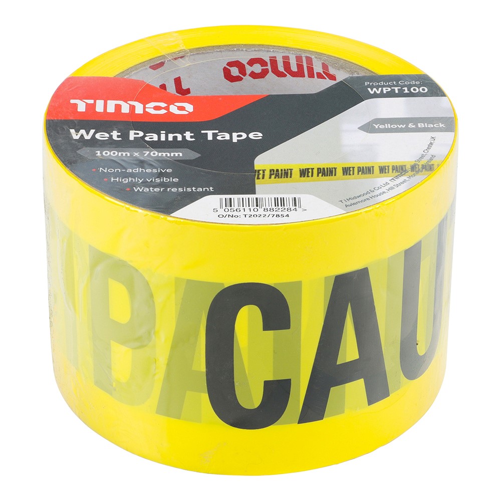 TIMCO Wet Paint Tape 70mm x 100mmm