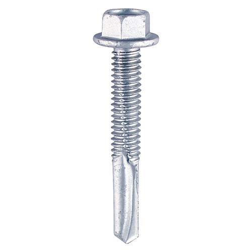 TIMCO Metal Construction Heavy Section Screws - Hex - Self-Drilling - Zinc 5.5 x 38mm (100 Pack)